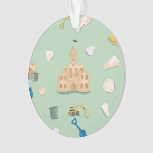 Sand Castle Architect Beach House  Ornament (voorkant)