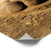 Sand castle art op het strand van Marbella Poster (Hoek)