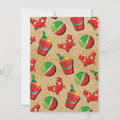 Sand Castle Beach Anniversaire Fête Invitations (Dos)