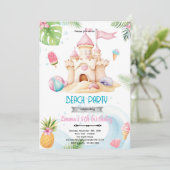 Sand castle girl invitation (Debout devant)