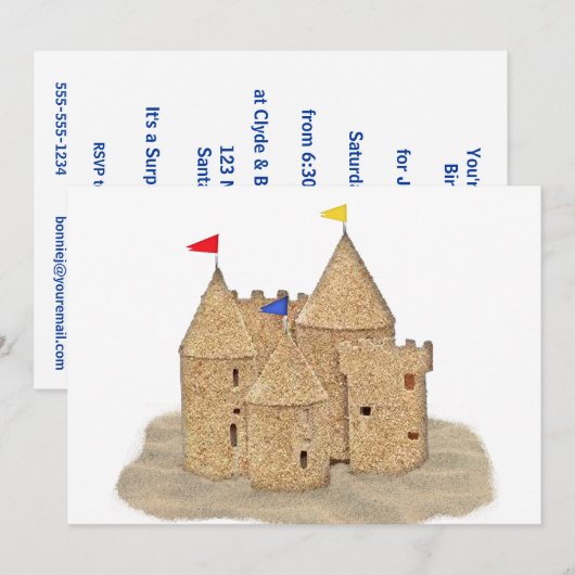 Sand Castle Kaart (Voorkant / Achterkant)