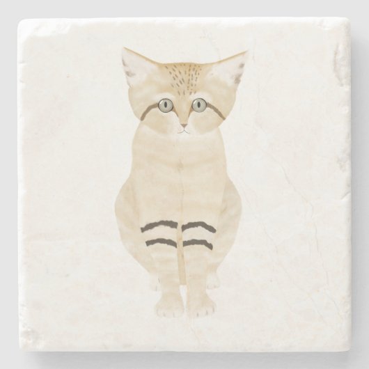 Sand Cat Stone Onderzetter (Voorkant)
