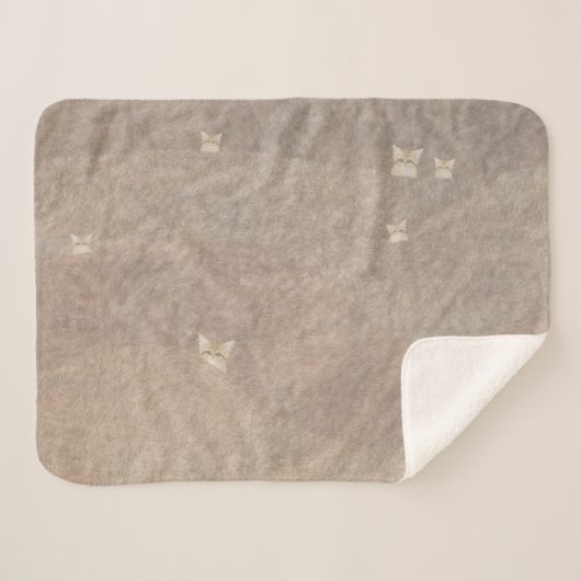 Sand Cats Sherpa Blanket Deken (Voorkant (horizontaal))