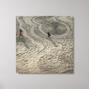 Sand Circle Canvas #3 Afdruk