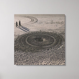 Sand Circle Canvas #4 Afdruk