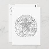 Sand Dollar Adult Kleurstof Briefkaart (Voorkant / Achterkant)