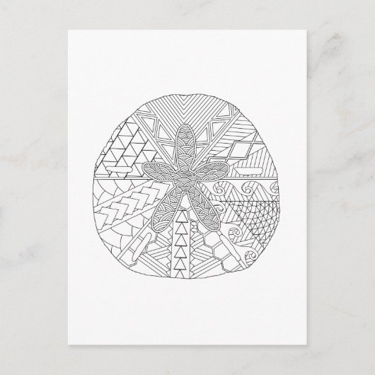 Sand Dollar Adult Kleurstof Briefkaart (Voorkant)