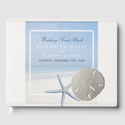 Sand Dollar and Starfish Beach Weddenschap Gastenboek (Voorkant)
