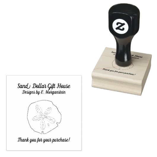 Sand Dollar Beach Business Dank u Stempel (Gestempeld)