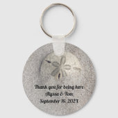 Sand Dollar Beach Favor Personalized Sleutelhanger (Voorkant)