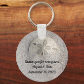 Sand Dollar Beach Favor Personalized Sleutelhanger (Voorkant)