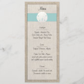 Sand Dollar Beach Menu Mariage (Devant)