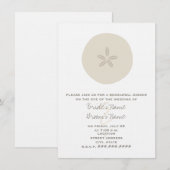 Sand Dollar Beach Rehearsal Dinner Invitation Kaart (Voorkant / Achterkant)