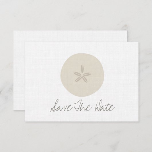 Sand Dollar Beach Weddenschap Save the Date (Voorkant / Achterkant)
