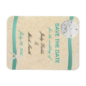 Sand Dollar Beach Weddenschap Save the Date Magnet Magneet (Horizontaal)