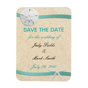 Sand Dollar Beach Weddenschap Save the Date Magnet Magneet