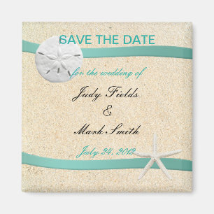 Sand Dollar Beach Weddenschap Save the Date Magnet Magneet