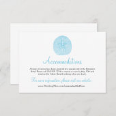 Sand Dollar Beach Wedding Accommodatie Kaart (Voorkant / Achterkant)