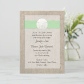Sand Dollar Beach Wedding Invitation à se marier - (Debout devant)
