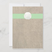 Sand Dollar Beach Wedding Invitation à se marier - (Dos)
