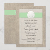 Sand Dollar Beach Wedding Invitation à se marier - (Devant / Derrière)