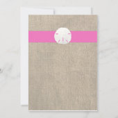 Sand Dollar Beach Wedding Invitation - Pink (Dos)