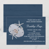 Sand Dollar Bridal Shower-uitnodigingen voor Starf Kaart (Voorkant / Achterkant)