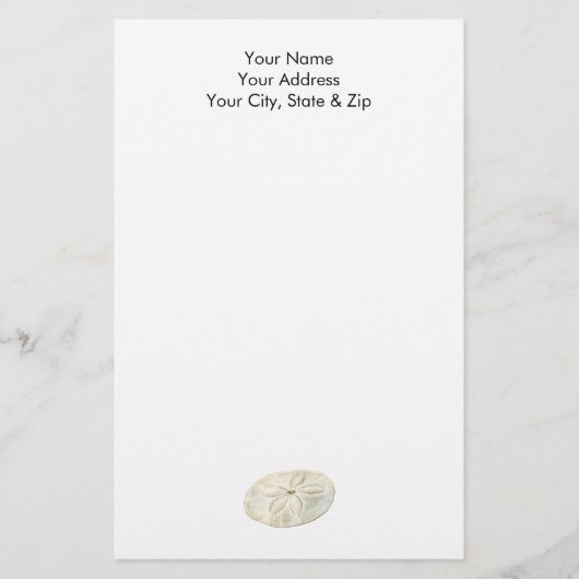 Sand Dollar Briefpapier (Voorkant)
