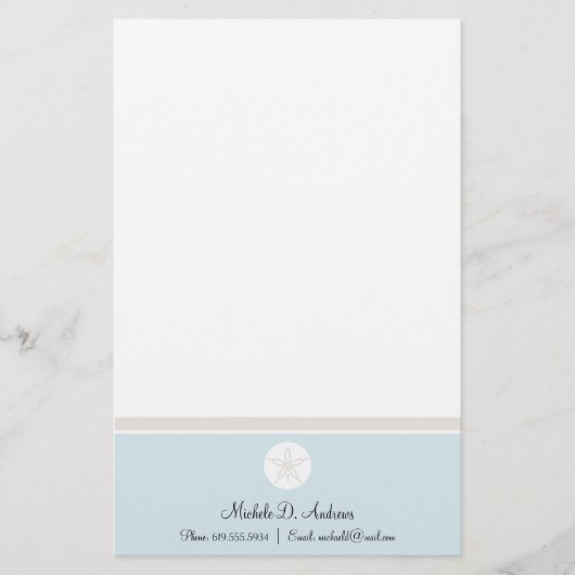 Sand Dollar Briefpapier (Voorkant)