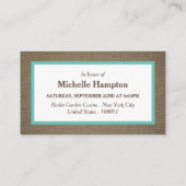 Sand Dollar & Burlap Bachelorette Party Ticket (Achterkant)