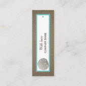 Sand Dollar & Burlap CadeauLabel Mini Visitekaartje (Voorkant)