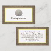 Sand Dollar & Burlap Evening Ticket Uitnodigen (Voorkant / Achterkant)