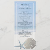 Sand Dollar et Starfish Beach Wedding Menu (Devant)