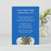 Sand Dollar-kerstserie Sjabloon menu avondmenu (Staand voorkant)