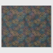 Sand Dollar Lines Red Yellow Blue Cadeaupapier (Vlak)