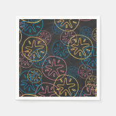 Sand Dollar Lines Red Yellow Blue Servetten (Voorkant)