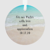 Sand Dollar Pastor Waardering Schrift Ornament (achterkant)