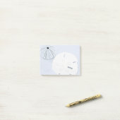 Sand Dollar Post-it® Notes (Op bureau)