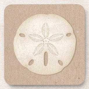 Sand Dollar Seashell Beach Drink Bier Onderzetter