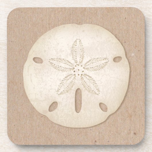 Sand Dollar Seashell Beach Drink Bier Onderzetter (Voorkant)