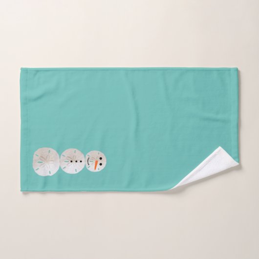 Sand Dollar Snowman Bad Handdoek (Handdoek)