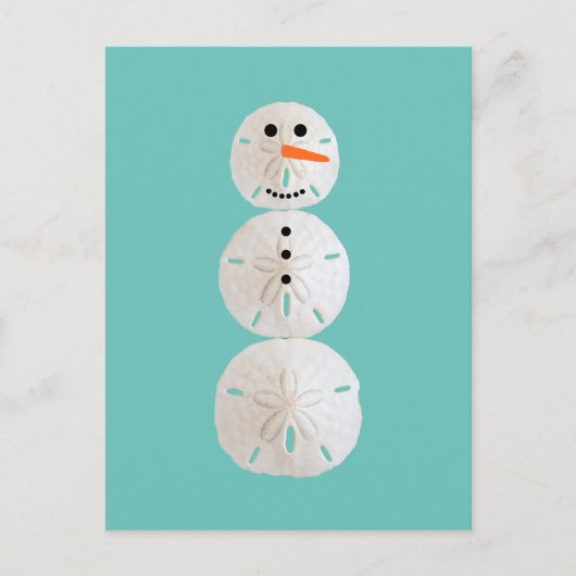 Sand Dollar Snowman Briefkaart (Voorkant)