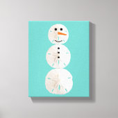 Sand Dollar Snowman Canvas Afdruk (Voorkant)