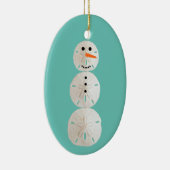 Sand Dollar Snowman Keramisch Ornament (Rechts)