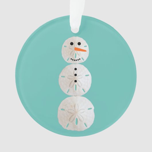 Sand Dollar Snowman Ornament (voorkant)