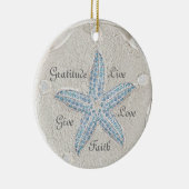 Sand Dollar Starfish Gem Ornament (Rechts)