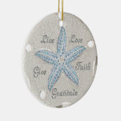 Sand Dollar Starfish Gem Ornament (Rechts)