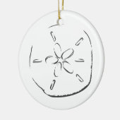 Sand Dollar Tekening Keramisch Ornament (Links)
