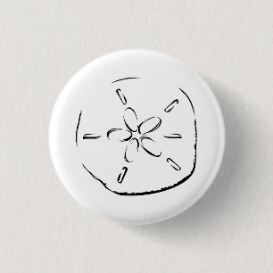 Sand Dollar Tekening Ronde Button 3,2 Cm