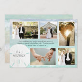 Sand Dollar Vijf Foto's Weddenschap Hartelijk dank Bedankkaart (Voorkant / Achterkant)